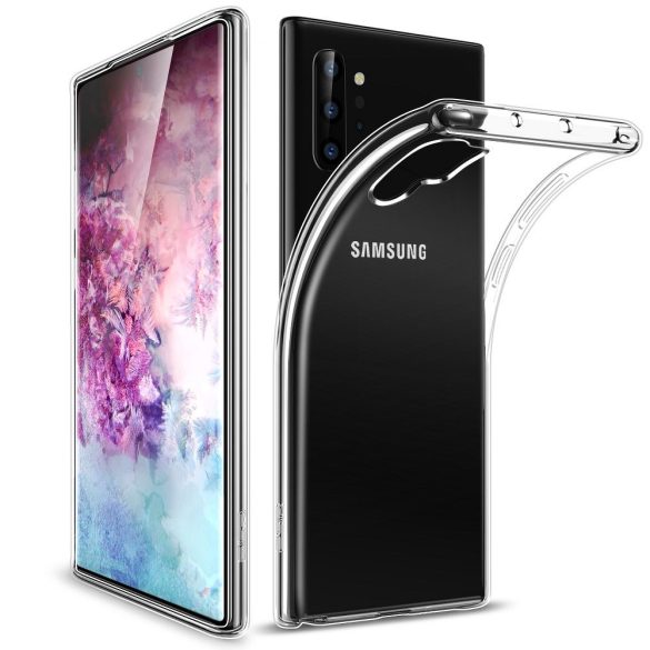 Samsung Galaxy Note 10 Plus / 10 Plus 5G SM-N975 / N976, Szilikon tok, ultravékony, közepesen ütésálló, légpárnás sarok, ESR Essential Zero, átlátszó