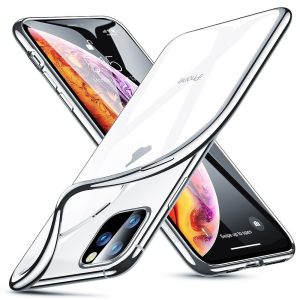 Apple iPhone 11 Pro Max, Szilikon tok, ESR Essential Crown, átlátszó/ezüst