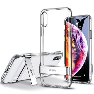 Apple iPhone 11 Pro, Szilikon tok, légpárnás sarok, kitámasztóval, ESR Air Shield Boost, átlátszó