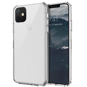 Apple iPhone 11, Szilikon keret + műanyag hátlap, közepesen ütésálló, légpárnás sarok, Uniq Lifepro Xtreme, átlátszó