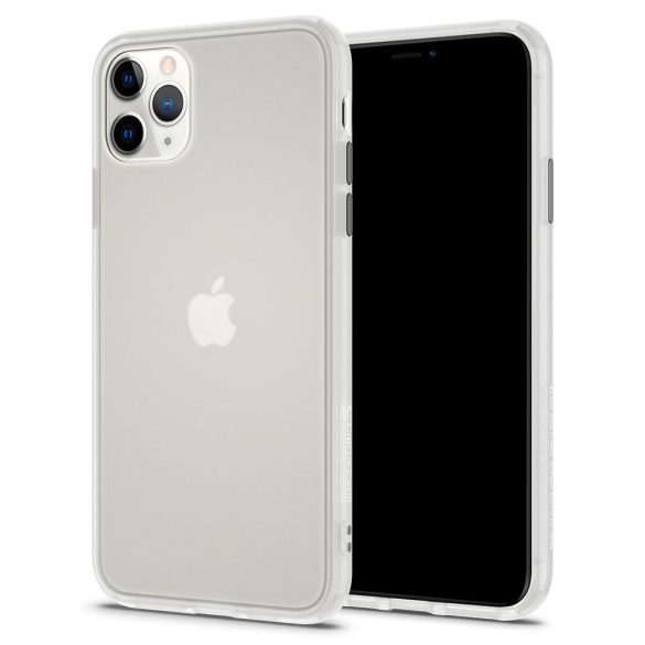 Apple iPhone 11 Pro Max, Szilikon védőkeret + műanyag hátlap, közepesen ütésálló, Spigen Ciel Cyril Color Brick, áttetsző/fehér