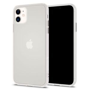 Apple iPhone 11, Szilikon védőkeret + műanyag hátlap, közepesen ütésálló, Spigen Ciel Cyril Color Brick, áttetsző/fehér