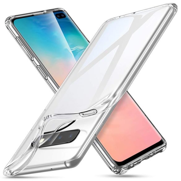 Samsung Galaxy S10 SM-G973, Szilikon tok, ultravékony, közepesen ütésálló, légpárnás sarok, ESR Essential Zero, átlátszó
