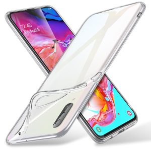 Samsung Galaxy A70 / A70s SM-A705F / A707F, Szilikon tok, ultravékony, közepesen ütésálló, légpárnás sarok, ESR Essential Zero, átlátszó