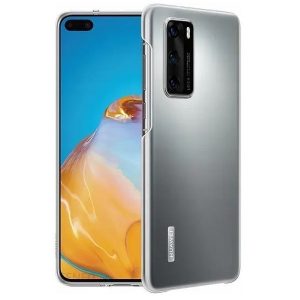 Huawei P40, Műanyag hátlap védőtok, gyári, átlátszó