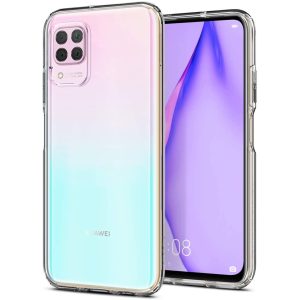 Huawei P40 Lite, Szilikon tok, Spigen Liquid Crystal, átlátszó