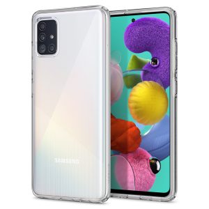 Samsung Galaxy A51 SM-A515F, Szilikon tok, Spigen Crystal Flex, átlátszó