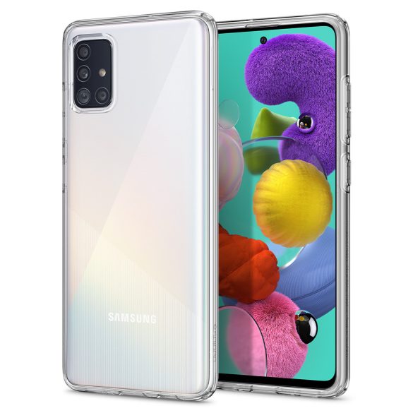 Samsung Galaxy A51 SM-A515F, Szilikon tok, Spigen Crystal Flex, átlátszó