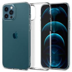   Apple iPhone 12 / 12 Pro, Szilikon tok, Spigen Liquid Crystal, átlátszó