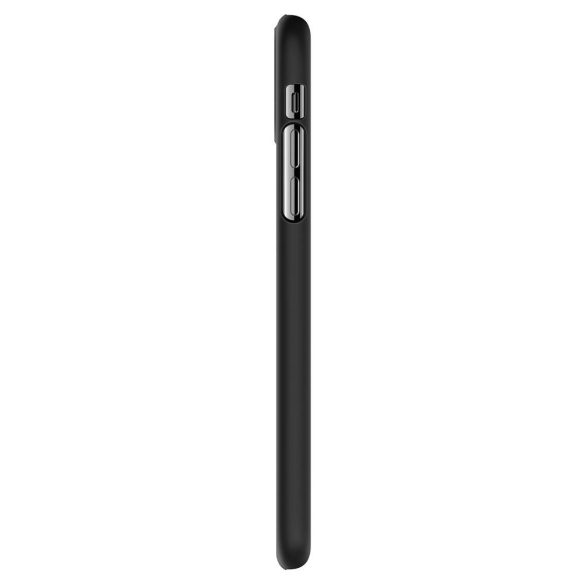 Apple iPhone 12 Pro Max, Műanyag hátlap védőtok, Spigen Thin Fit, fekete