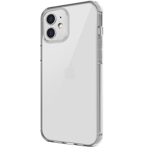 Apple iPhone 12 Mini, Szilikon tok, közepesen ütésálló, légpárnás keret, Uniq Hybrid Air Fender, átlátszó