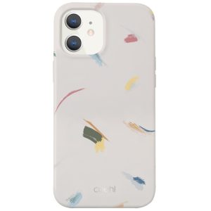 Apple iPhone 12 Mini, Szilikon tok, közepesen ütésálló, festés minta, Uniq Coehl Reverie, színes/fehér