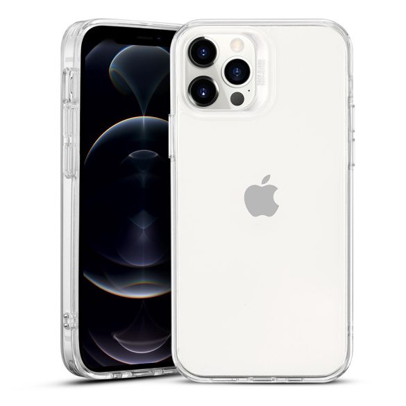 Apple iPhone 12 / 12 Pro, Műanyag hátlap védőtok + szilikon keret, ESR Classic Hybrid, átlátszó