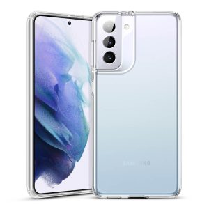 Samsung Galaxy S21 Plus 5G SM-G996, Szilikon tok, ultravékony, közepesen ütésálló, légpárnás sarok, ESR Essential Zero, átlátszó