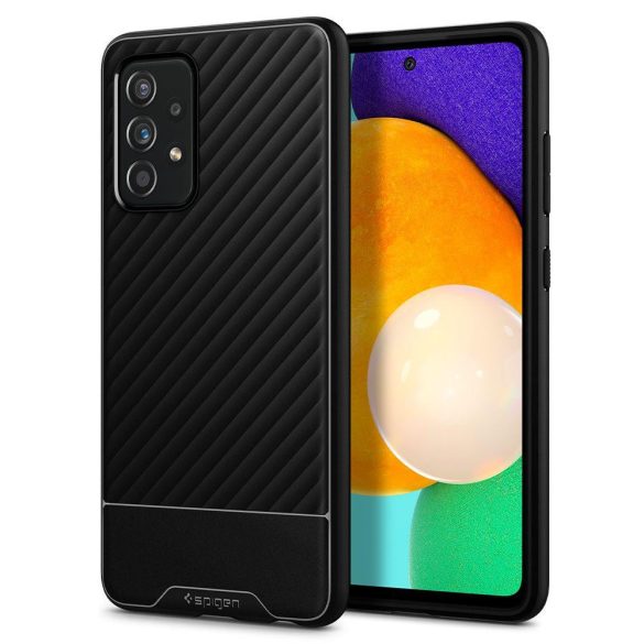 Samsung Galaxy A72 / A72 5G SM-A725F / A726B, Szilikon tok, Spigen Core Armor, karbon minta, fekete