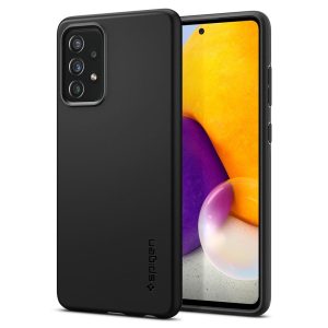 Samsung Galaxy A72 / A72 5G SM-A725F / A726B, Műanyag hátlap védőtok, Spigen Thin Fit, fekete