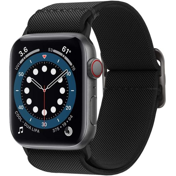 Apple Watch 1-6, SE (38 / 40 mm), szövet pótszíj, Spigen Lite Fit, fekete