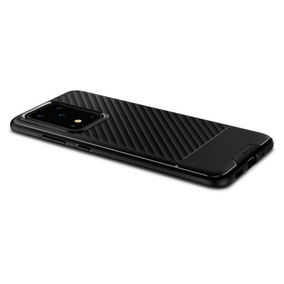 Samsung Galaxy S21 FE 5G SM-G990, Szilikon tok, Spigen Core Armor, karbon minta, fekete