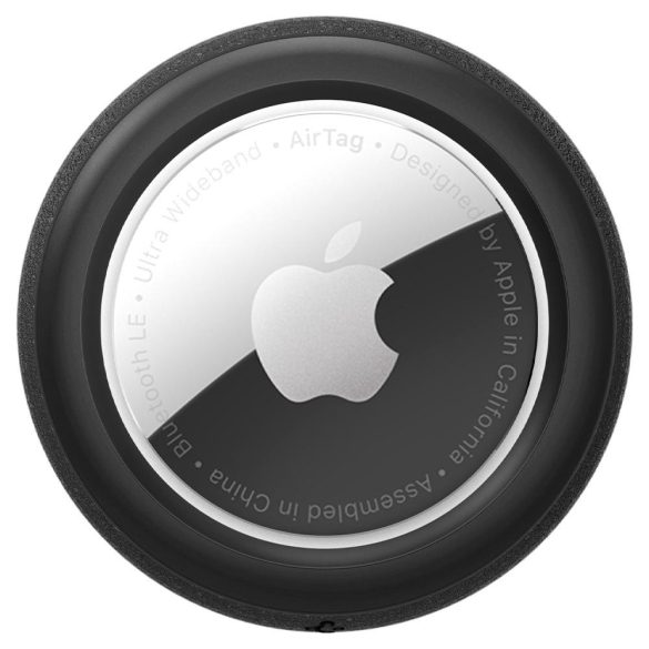 Apple AirTag szilikon tok, Spigen Silicone Fit, fekete, 2 db / csomag