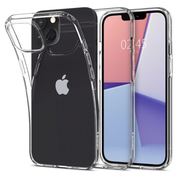 Apple iPhone 13 Mini, Szilikon tok, Spigen Crystal Flex, átlátszó