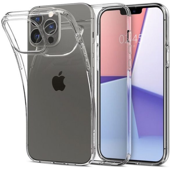 Apple iPhone 13 Pro, Szilikon tok, Spigen Crystal Flex, átlátszó