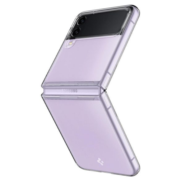 Samsung Galaxy Z Flip3 5G SM-F711B, Műanyag hátlap védőtok, Spigen Airskin, ultravékony, átlátszó