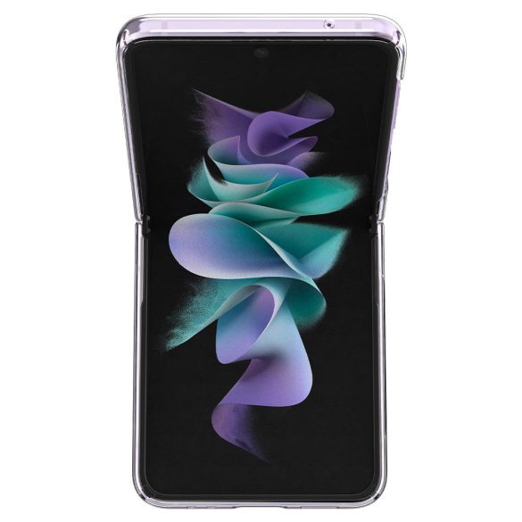 Samsung Galaxy Z Flip3 5G SM-F711B, Műanyag hátlap védőtok, Spigen Airskin, ultravékony, átlátszó
