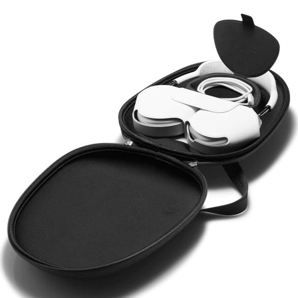 Apple AirPods Max tok, cipzárral, kábelrendezővel, fogantyúval, Spigen Klasden Pouch, szürke