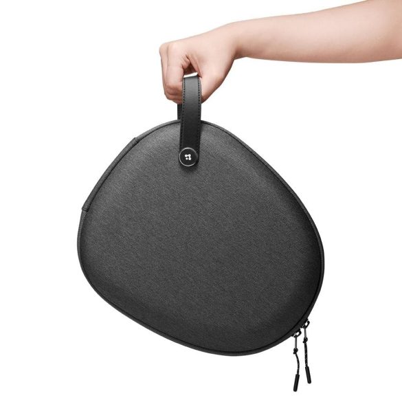 Apple AirPods Max tok, cipzárral, kábelrendezővel, fogantyúval, Spigen Klasden Pouch, szürke