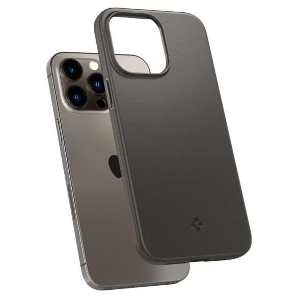 Apple iPhone 14 Pro Max, Műanyag hátlap védőtok, Spigen Thin Fit, szürke