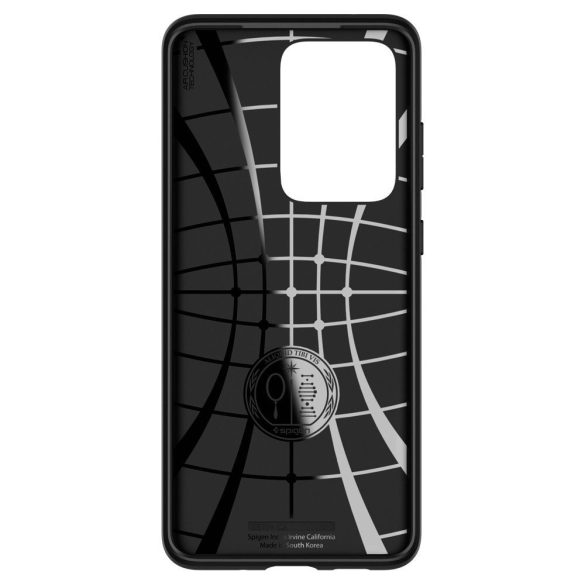 Apple iPhone 14 Plus, Szilikon tok, Spigen Core Armor, karbon minta, fekete