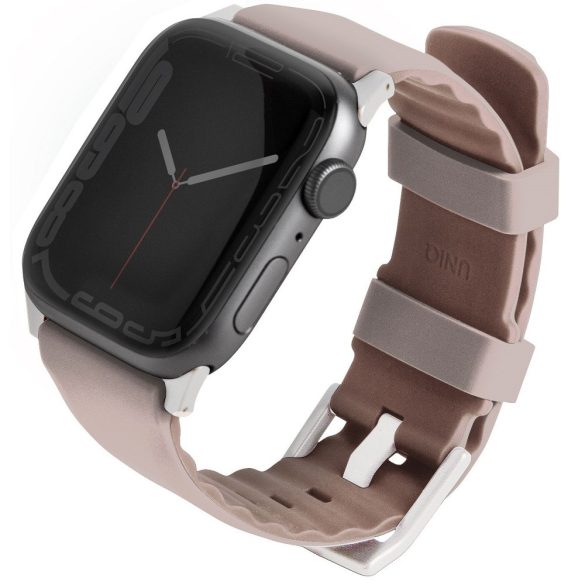 Apple Watch 1-6, SE (38 / 40 mm) / Watch 7-8 (41 mm), szilikon pótszíj, Uniq Linus, rózsaszín