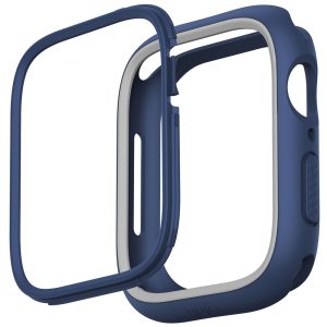 Apple Watch 1-6, SE (44 mm) / Watch 7-8 (45 mm), Műanyag + szilikon védőkeret, szíj nélkül, közepesen ütésálló, 2 db cserélhető kerettel, Uniq Moduo, kék