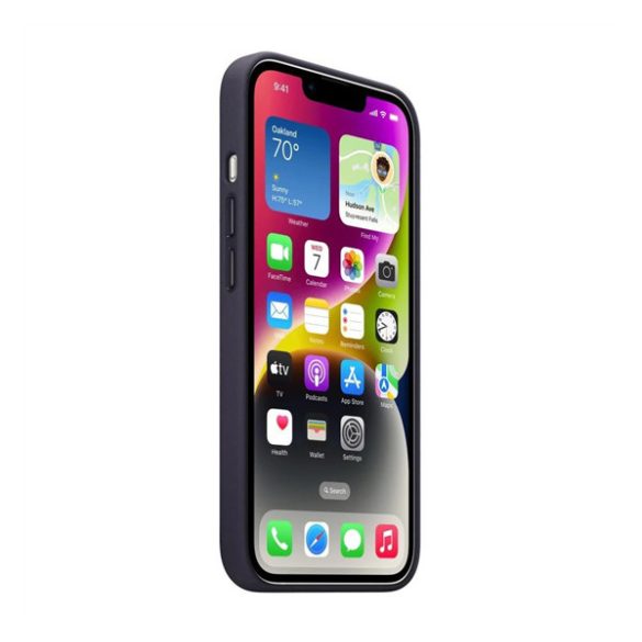Apple iPhone 14 Plus MagSafe-rögzítésű bőr tok, Tinta