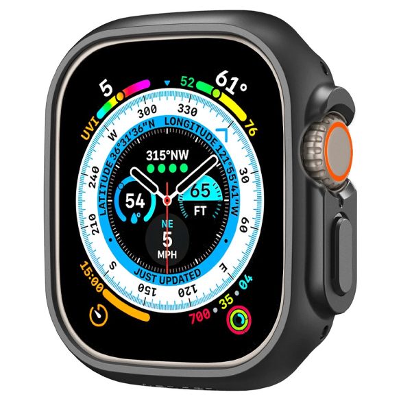 Apple Watch Ultra (49 mm), Műanyag védőkeret, szíj nélkül, Spigen Thin Fit, fekete