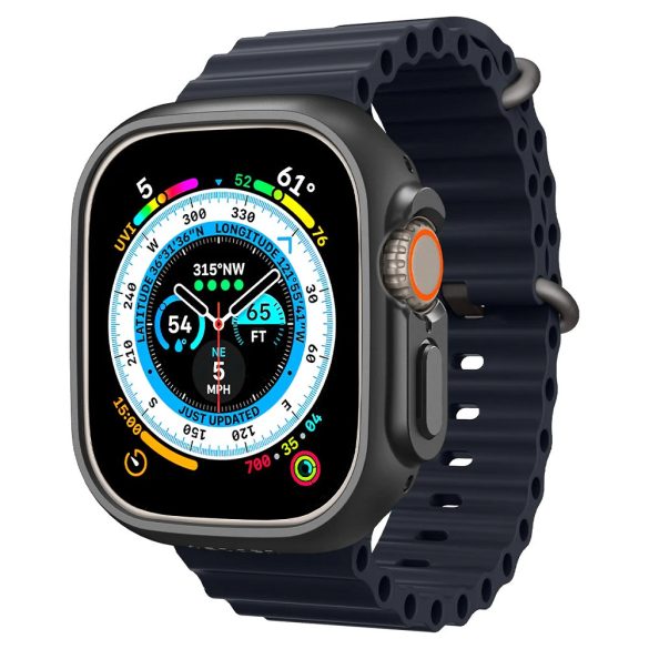 Apple Watch Ultra (49 mm), Műanyag védőkeret, szíj nélkül, Spigen Thin Fit, fekete