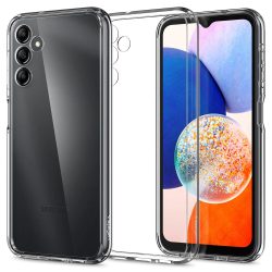   Samsung Galaxy A14 4G / A14 5G SM-A145F / A146B, Műanyag hátlap védőtok + szilikon keret, Spigen Ultra Hybrid, átlátszó