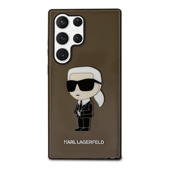 Karl Lagerfeld Ikonik Samsung Galaxy S23 Ultra, szilikon tok, fekete