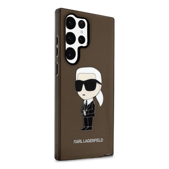 Karl Lagerfeld Ikonik Samsung Galaxy S23 Ultra, szilikon tok, fekete