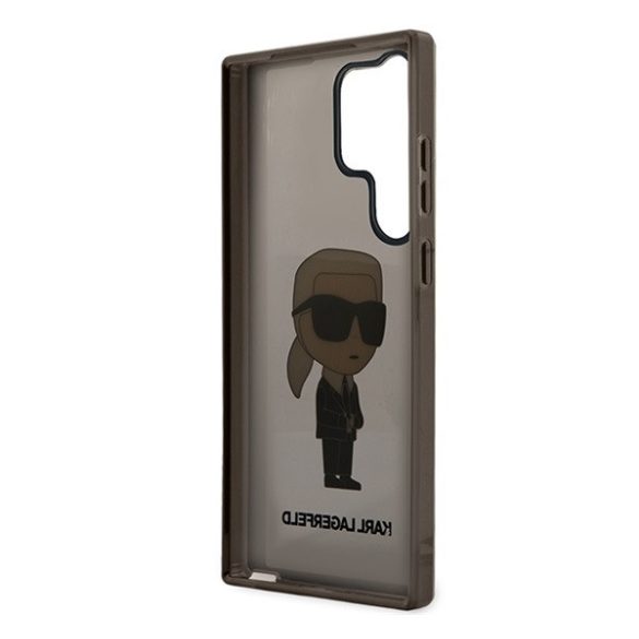 Karl Lagerfeld Ikonik Samsung Galaxy S23 Ultra, szilikon tok, fekete