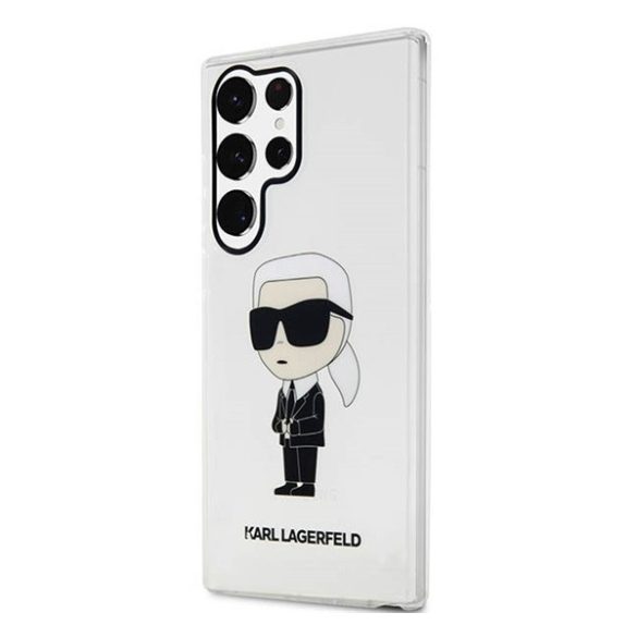 Karl Lagerfeld Ikonik Samsung Galaxy S23 Ultra, szilikon tok, átlátszó