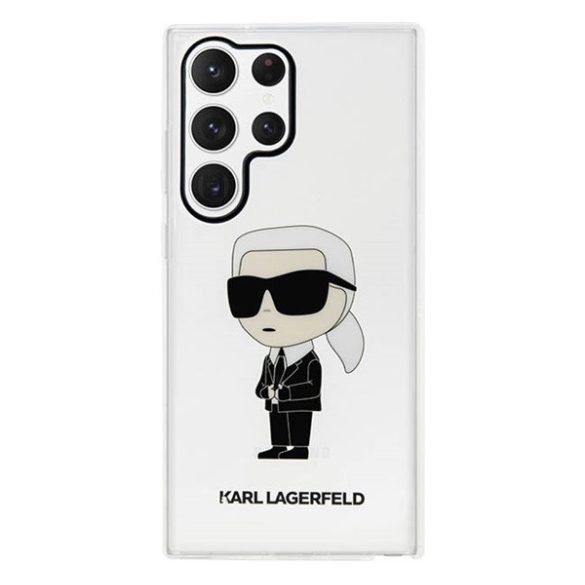 Karl Lagerfeld Ikonik Samsung Galaxy S23 Ultra, szilikon tok, átlátszó