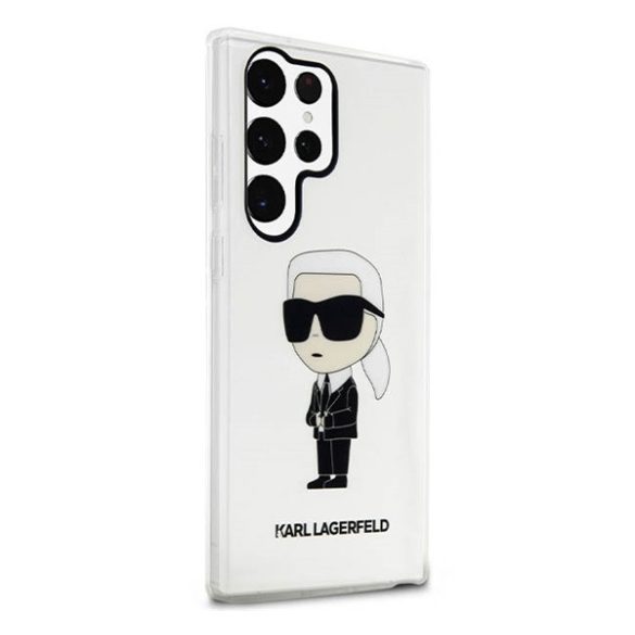 Karl Lagerfeld Ikonik Samsung Galaxy S23 Ultra, szilikon tok, átlátszó