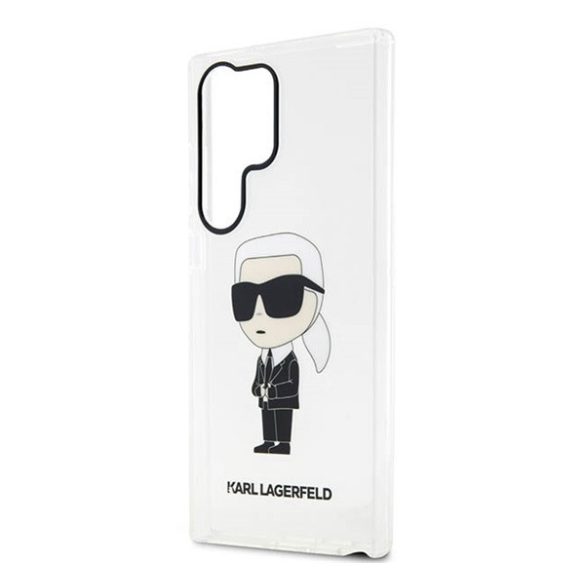 Karl Lagerfeld Ikonik Samsung Galaxy S23 Ultra, szilikon tok, átlátszó