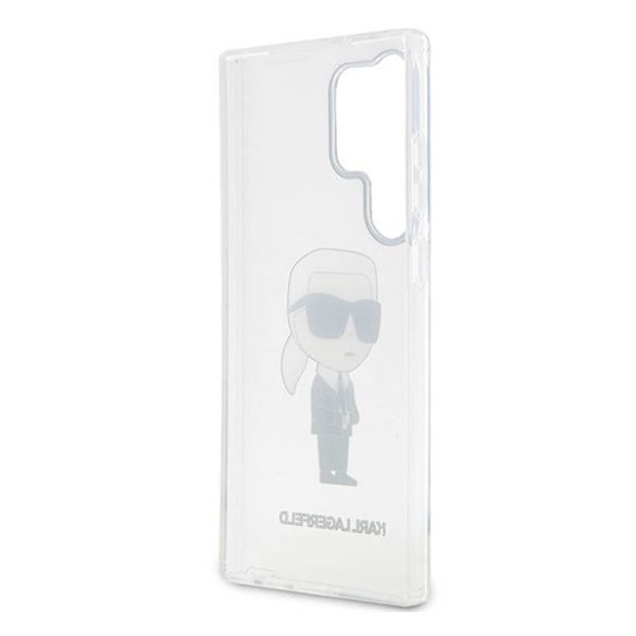 Karl Lagerfeld Ikonik Samsung Galaxy S23 Ultra, szilikon tok, átlátszó