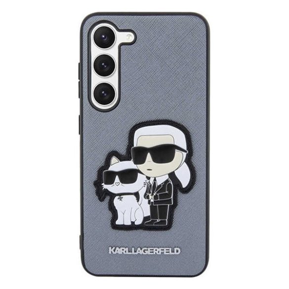 Karl Lagerfeld Saffiano Samsung Galaxy S23+, szilikon tok, szürke