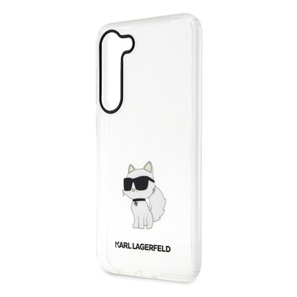 Karl Lagerfeld Ikonik Choupette Samsung Galaxy S23 szilikon tok, átlátszó