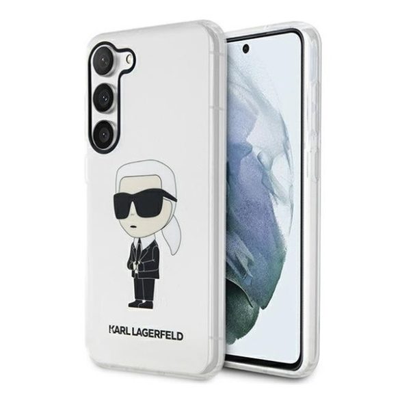 Karl Lagerfeld Ikonik Samsung Galaxy S23 szilikon tok, átlátszó