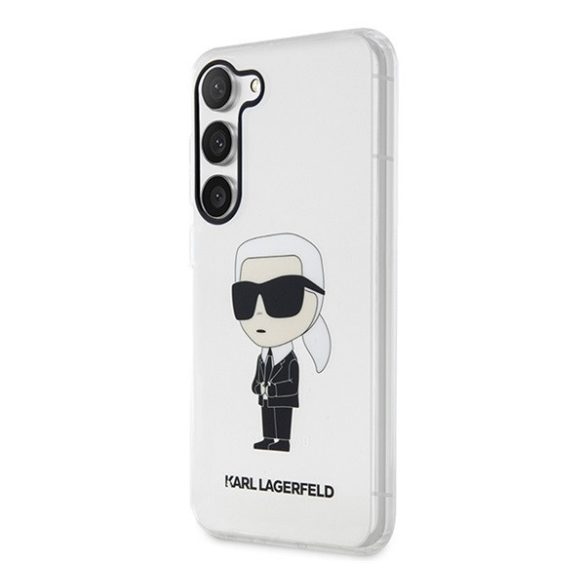 Karl Lagerfeld Ikonik Samsung Galaxy S23 szilikon tok, átlátszó