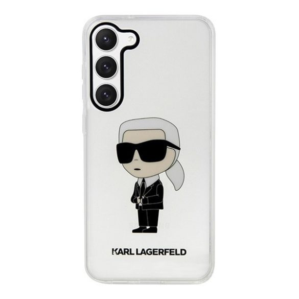 Karl Lagerfeld Ikonik Samsung Galaxy S23 szilikon tok, átlátszó